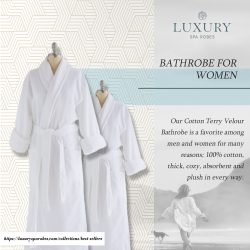 Find luxurious and comfortable bathrobe for women at Luxury Spa Robes