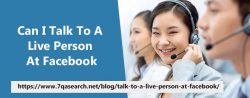 Can I Talk to a live person on Facebook for moment help?