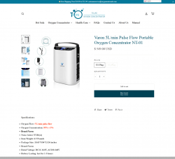 High Flow Portable Oxygen Concentrator