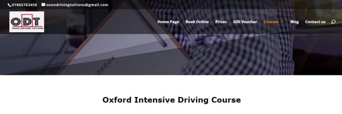 intensive driving courses oxford