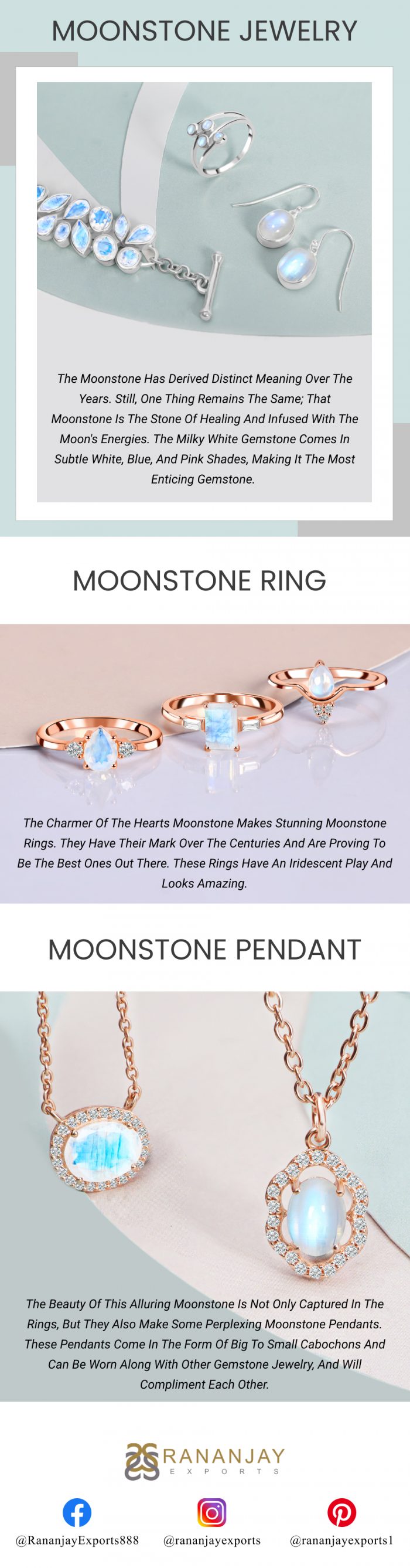 Buy Moonstone Jewelry Online in Wholesale Price at Rananjay Exports