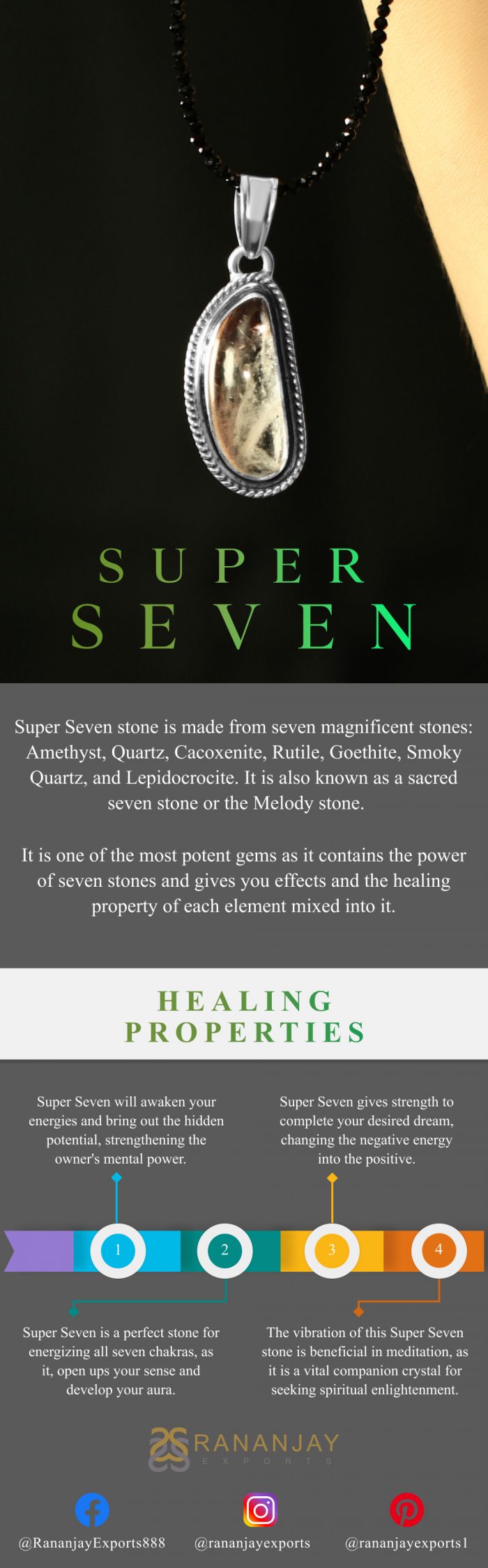 Genuine Super Seven Stone Jewelry