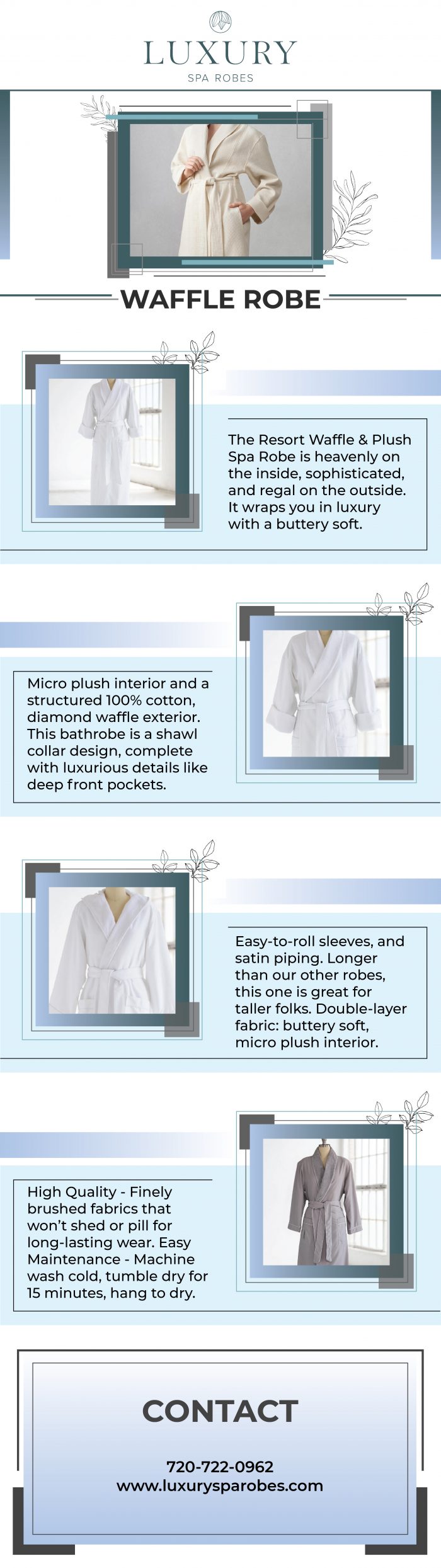 Stylish waffle robes for you at
