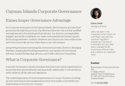 Corporate Governance Services in the Cayman Islands