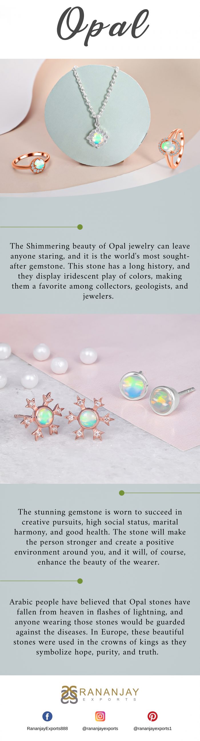 Gemstone Opal Jewelry With Multiple Color