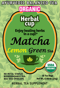 Herbal Cup Matcha Lemon Green Tea
