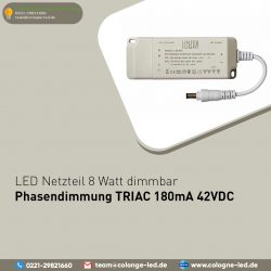 LED Netzteil 8 Watt dimmbar Phasendimmung TRIAC 180mA 42VDC