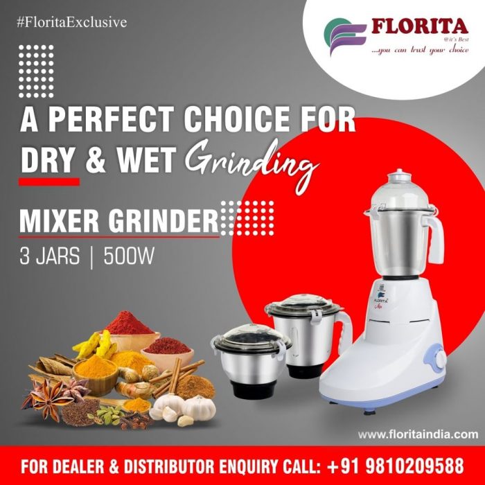 Mixer Grinder Manufacturer In India- Florita