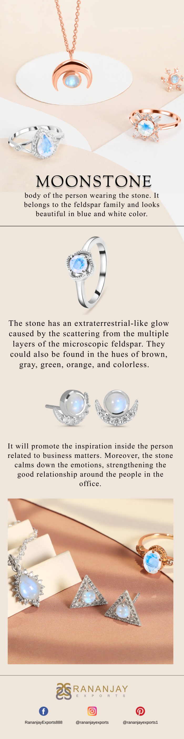 Beautiful Moonstone Jewelry in Wholesale Price at Rananjay Export
