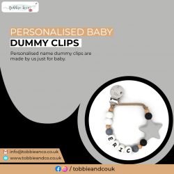Personalised Baby Dummy Clips