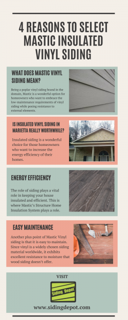 4 Reasons to Select Mastic Insulated Vinyl Siding