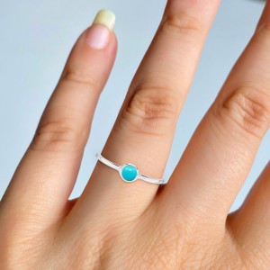 Buy real latest design Turquoise ring for women by rananjay exports