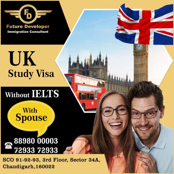 UK study visa without IELTS/PTE – With Spouse