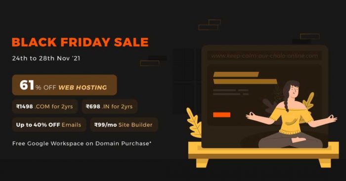 The Biggest BigRock Black Friday Sale is Live Now! Grab it Now For Web Hosting & Domains
