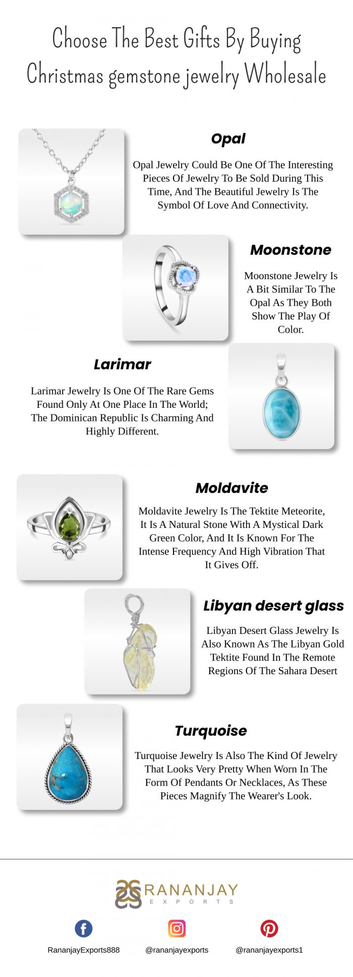 Best Gifts By Buying Christmas gemstone jewelry Wholesale