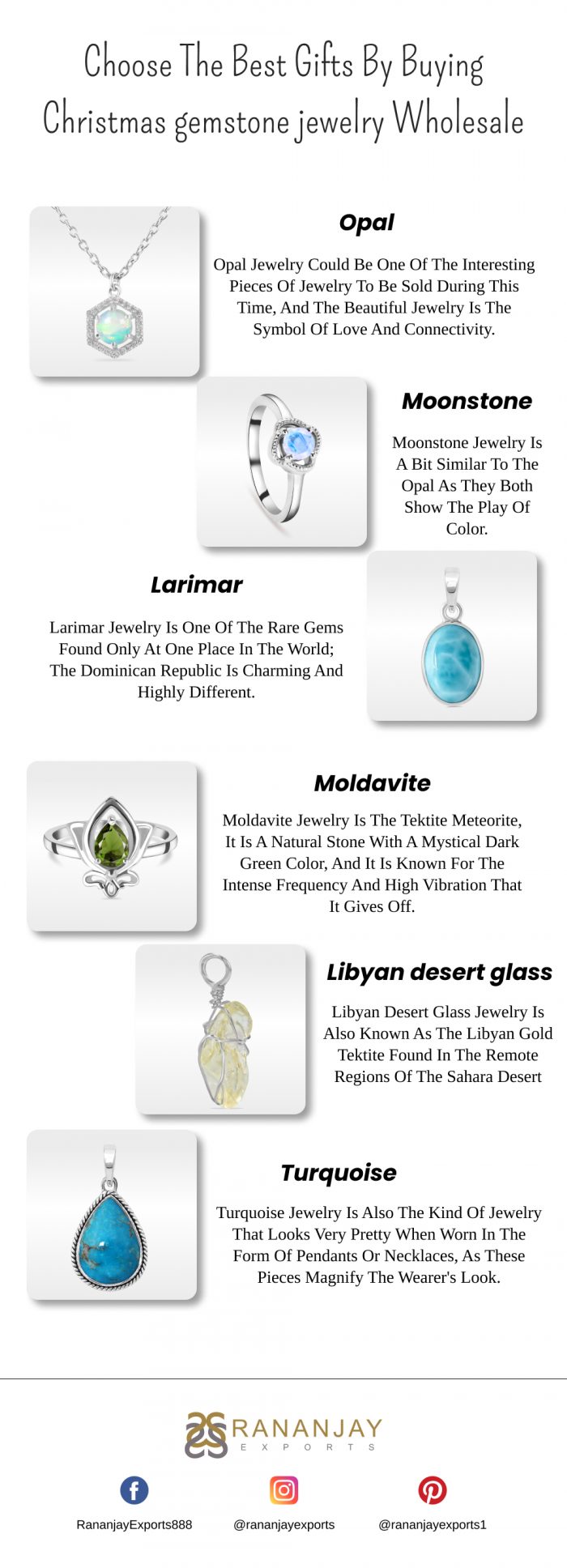 Choose The Best Gifts By Buying Christmas Gemstone Jewelry Wholesale