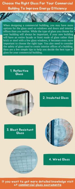 Choose the Right Glass For Your Commercial Building To Improve Energy Efficiency