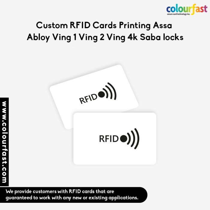 Custom RFID Cards Printing Assa Abloy Ving 1 Ving 2 Ving 4k Saba locks
