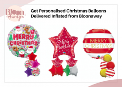 Get Personalised Christmas Balloons Delivered Inflated from Bloonaway