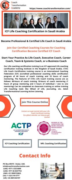 ICF Life Coaching Certification in Saudi Arabia