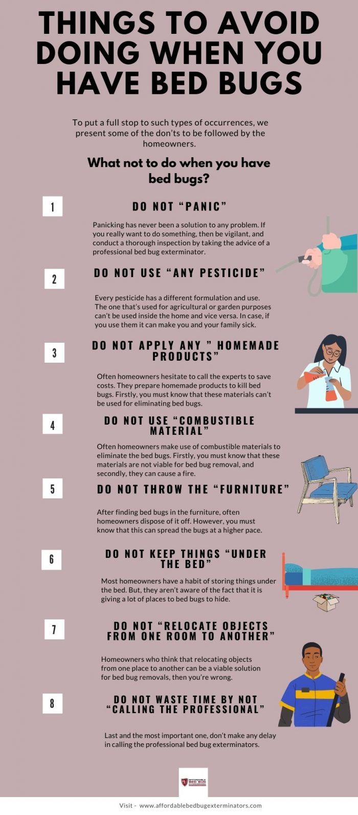 Things To Avoid Doing When You Have Bed Bugs