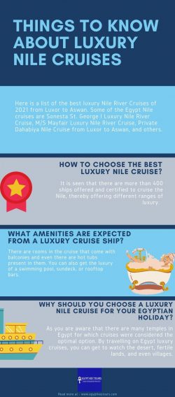 Things to know about Luxury Nile Cruises