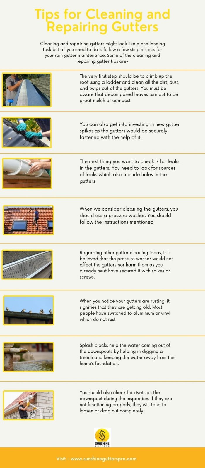 Tips for Cleaning and Repairing Gutters