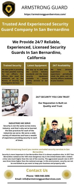Security Guard Services San Bernardino| Armstrong Guard Services