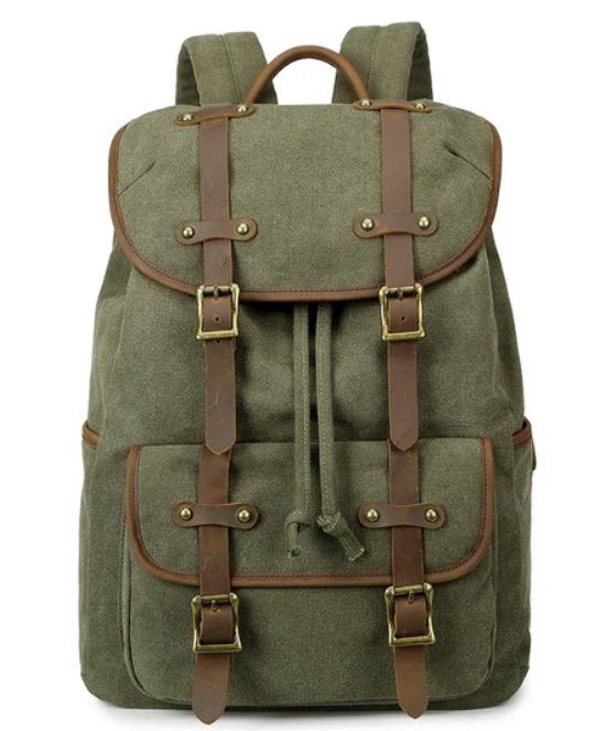 Fashionable Canvas Outdoor Waterproof Travel Backpacks-bosidu