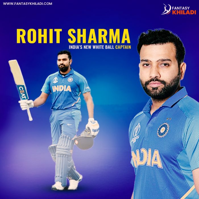 INDIA New White Ball Captain – Rohit Sharma