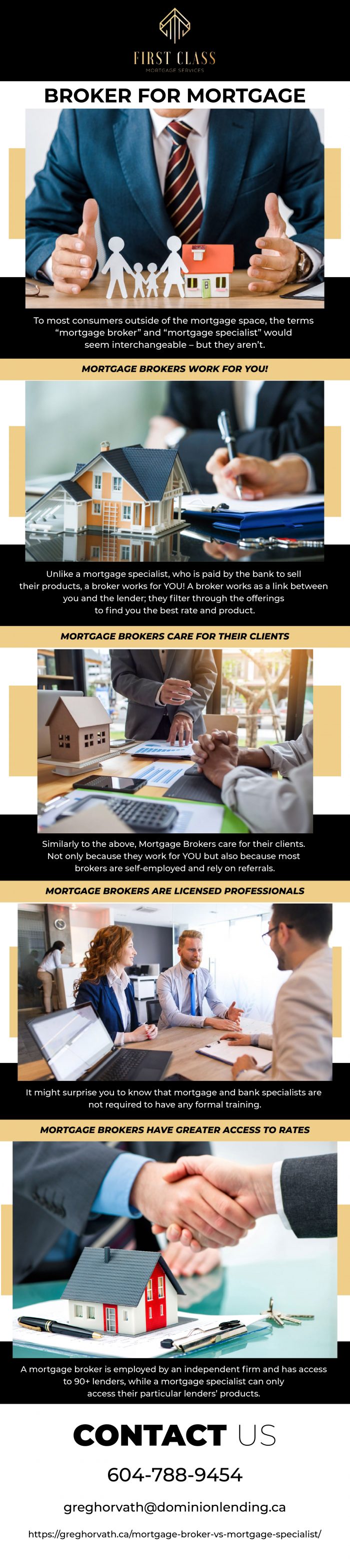 Here’s The Broker For Mortgage- FIRST CLASS