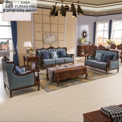 Leather Sofa Set | Royal Sofa Set for Living Room | Casa Furnishing