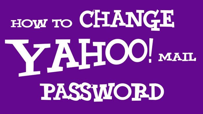 How to change your Yahoo mail account password