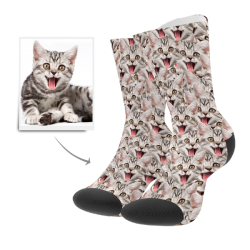 Gesicht Socken Bedrucken Mit Foto Personalisierte Katzensocken Katze Mutter
