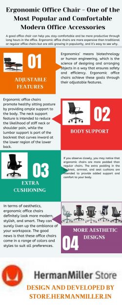 Ergonomic Office Chair – One of the Most Popular and Comfortable Modern Office Accessories