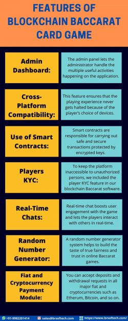Features of Blockchain Baccarat Card Game