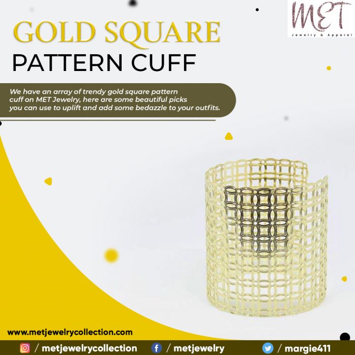 Gold Square Pattern Cuff