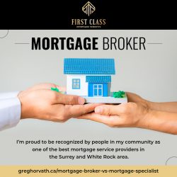 Find The Specialized Mortgage Broker- FIRST CLASS