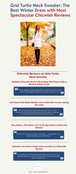 Grid Turtle Neck Sweater- The Best Winter Dress with Most Spectacular Chicwish Reviews