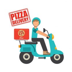 How does contactless pizza delivery work?