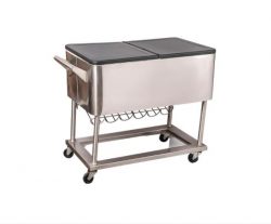 Special Design Widely Used 80QT Beach Ice Box Rolling Cooler Cart