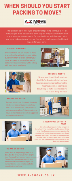 When should you start packing to move?