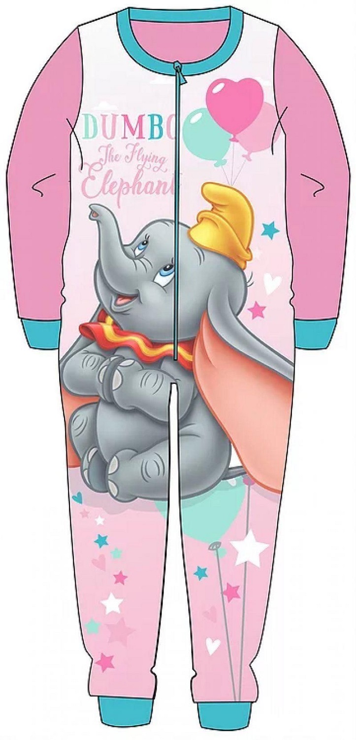 Disney Girls Character Dumbo Nightwear All In One Fleece Onesie