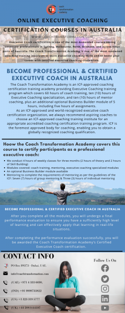 Online Executive Coaching Certification Courses in Australia at Coach Transformation Academy