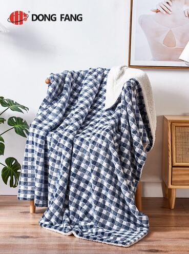 Flannel jacquard two-tone blanket DF2028