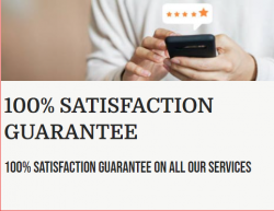 100% Satisfaction Guarantee On All Our Services
