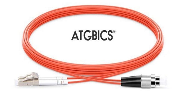 LC-FC OM2, Fibre Optic Cable, Multimode, Duplex, Orange, 10m