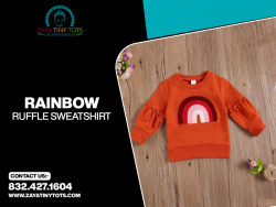 Rainbow Ruffle Sweatshirt for girls