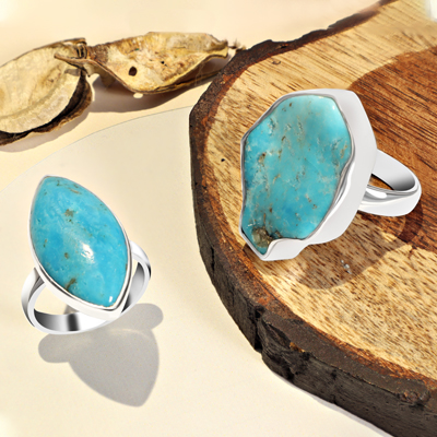 Buy Genuine Blue Turquoise Ring at Best Price