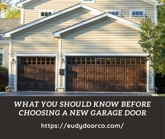 What You Should Know Before Choosing a New Garage Door